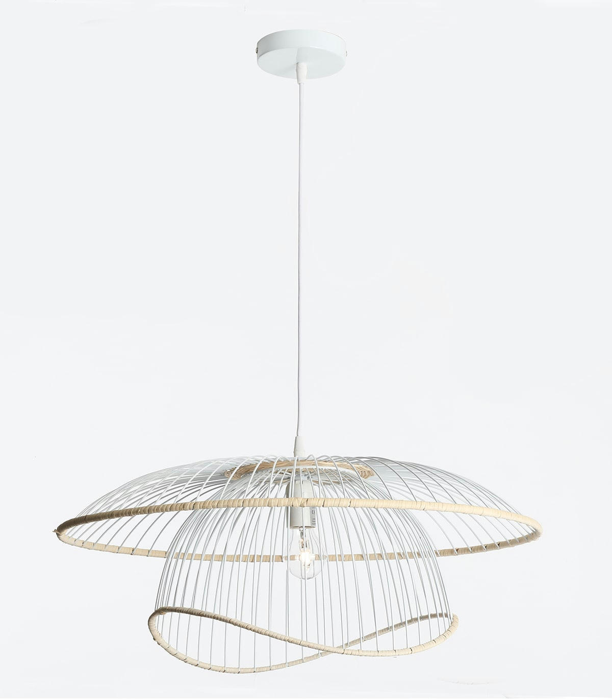 FLORE - Suspension en métal blanc d. 60 cm