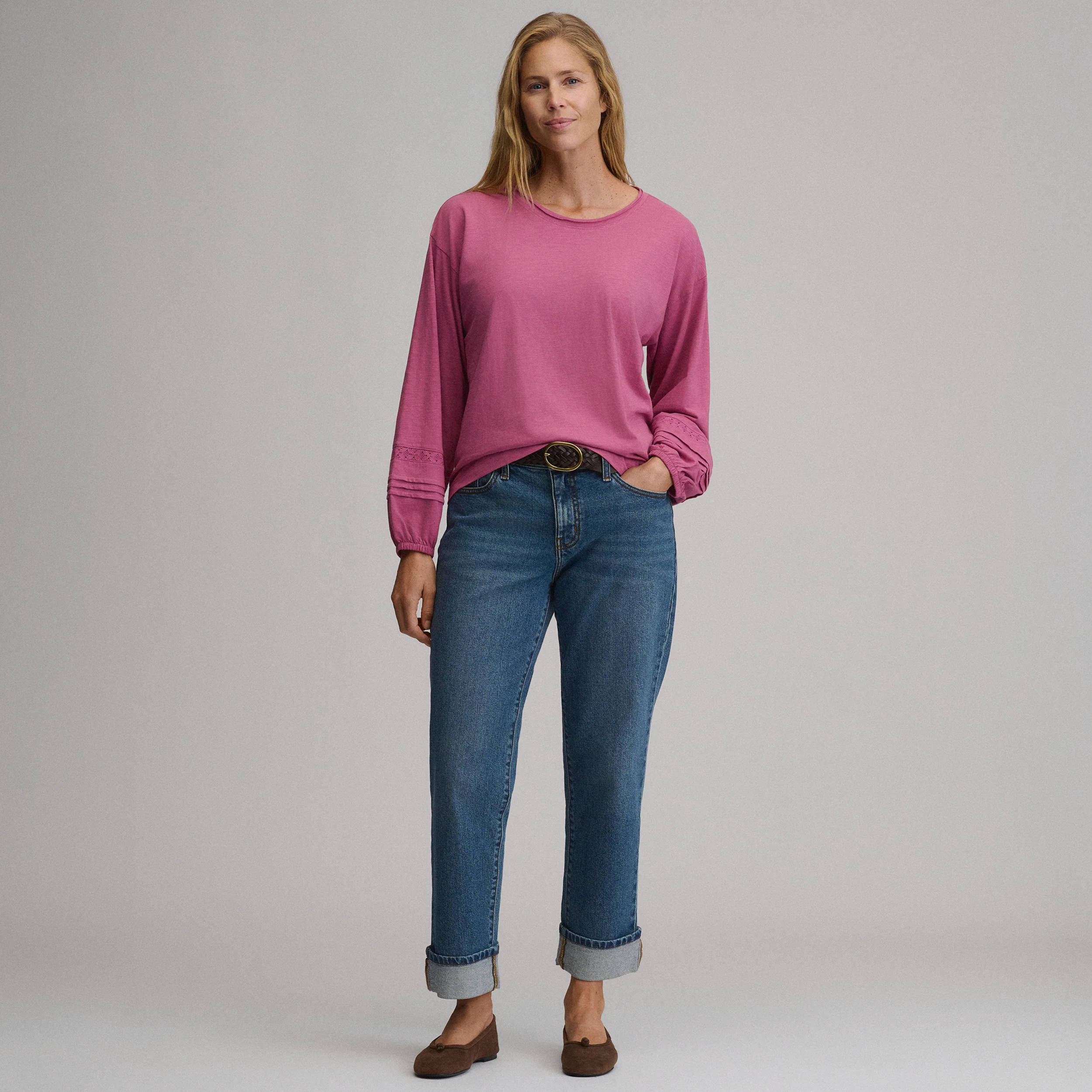 Women's Long-Sleeve Soft Relaxed Top