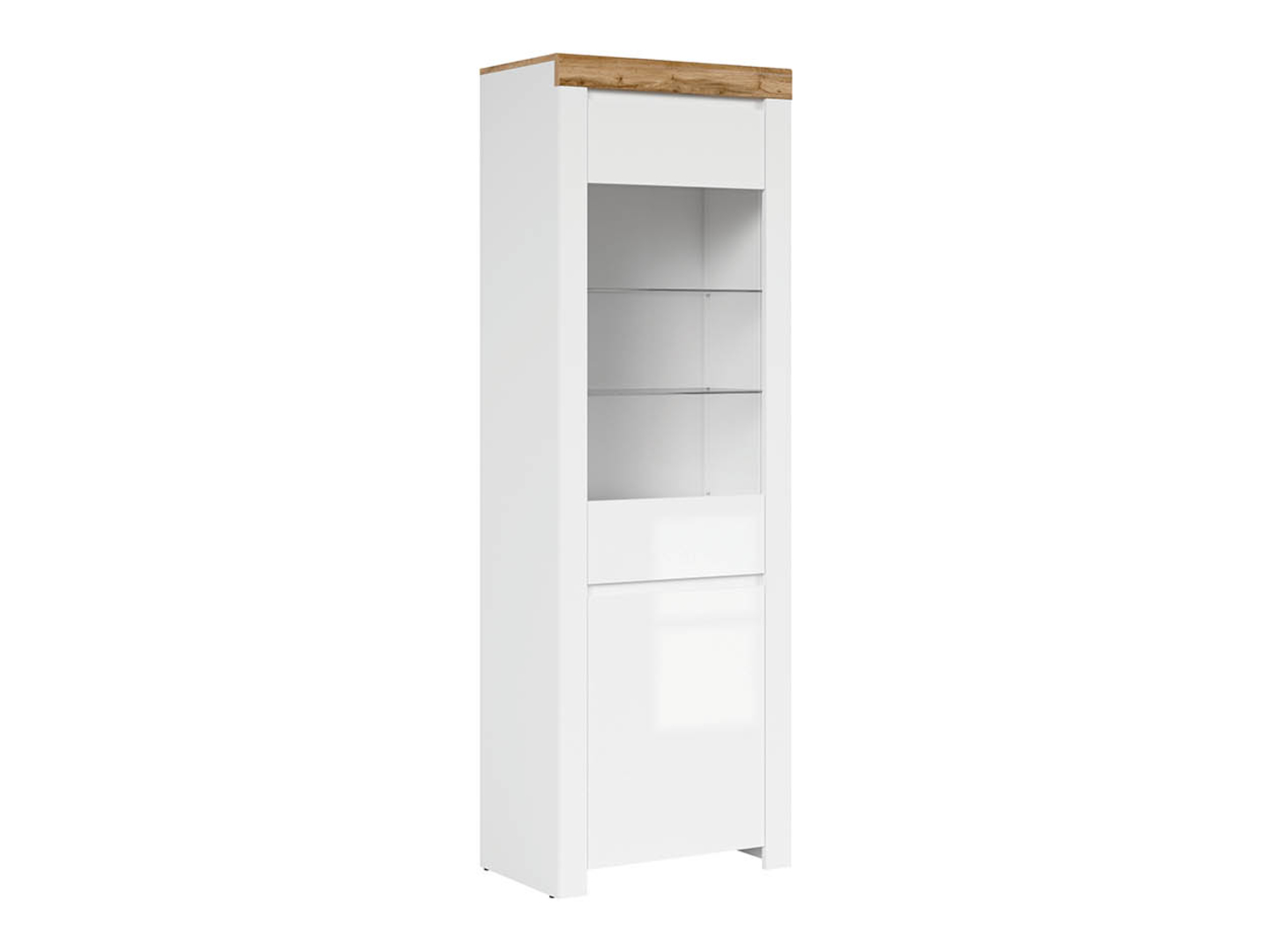 Witryna Holten 68 cm z 2 drzwiami biały połysk