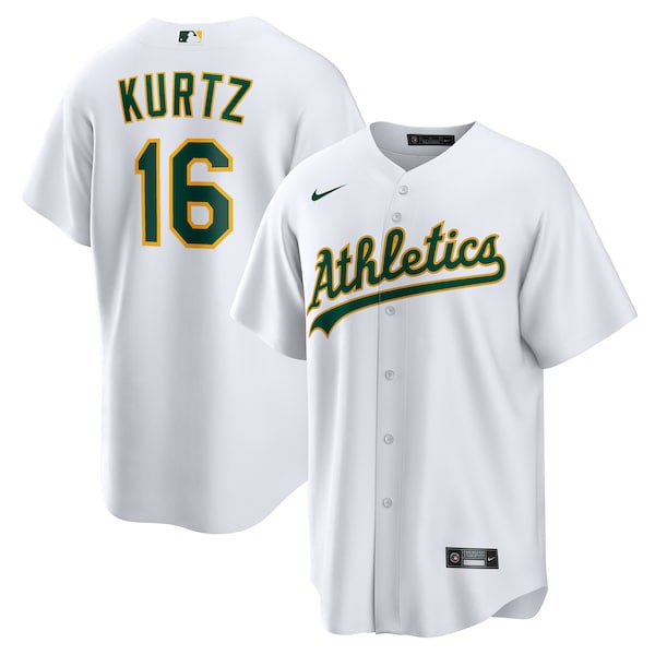 Nick Kurtz Athletics Nike Home Replica Player Jersey - White