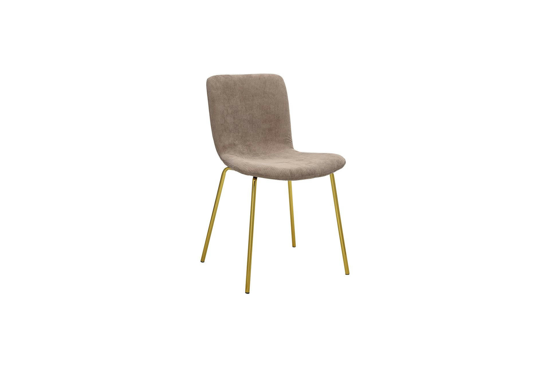 CASTILLY - Chaise à manger en polyester marron