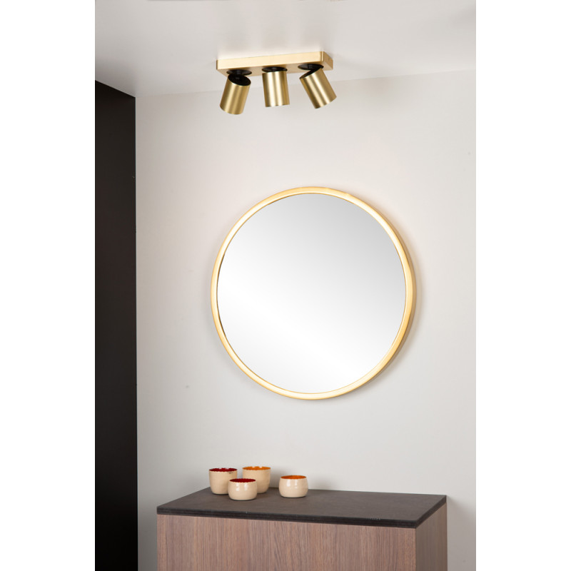 Spot LED Nigel doré dimmable GU10 3 x 5 W LUCIDE