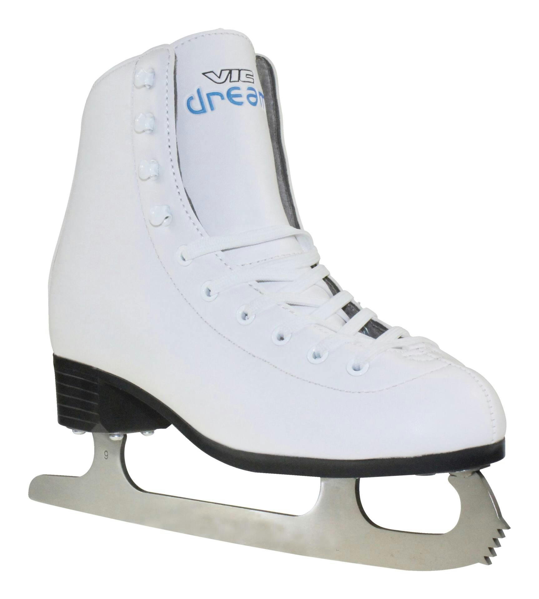 VIC Dream Figure Skates, Youth/Girls/Women, White, Assorted Sizes
