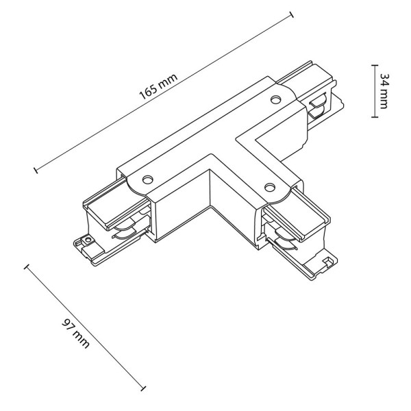 Łącznik typu "T" do szynoprzewodu TRACER 3557 TK Lighting