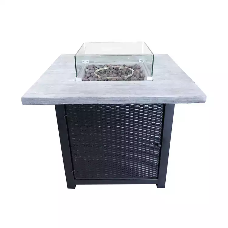 Teamson Home HF34501BA UK Gas Fire Pit With Cover
