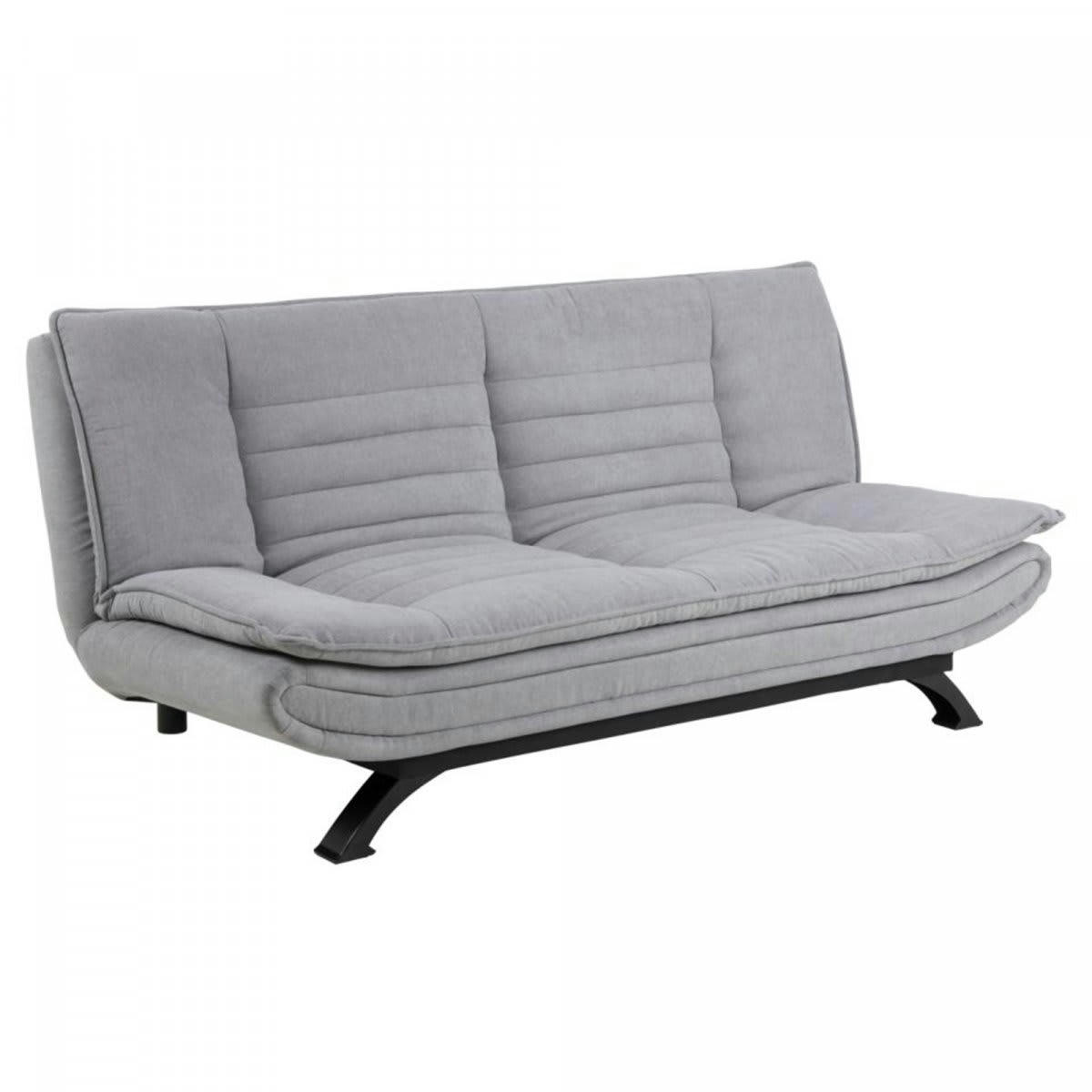 FATO - Canapé convertible design en tissu gris gris ciment