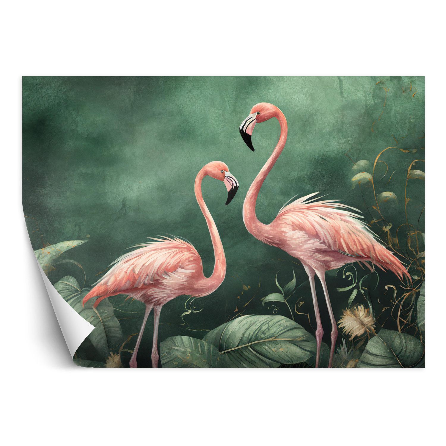 Feeby Fototapeta Flamingi Natura Botanika
