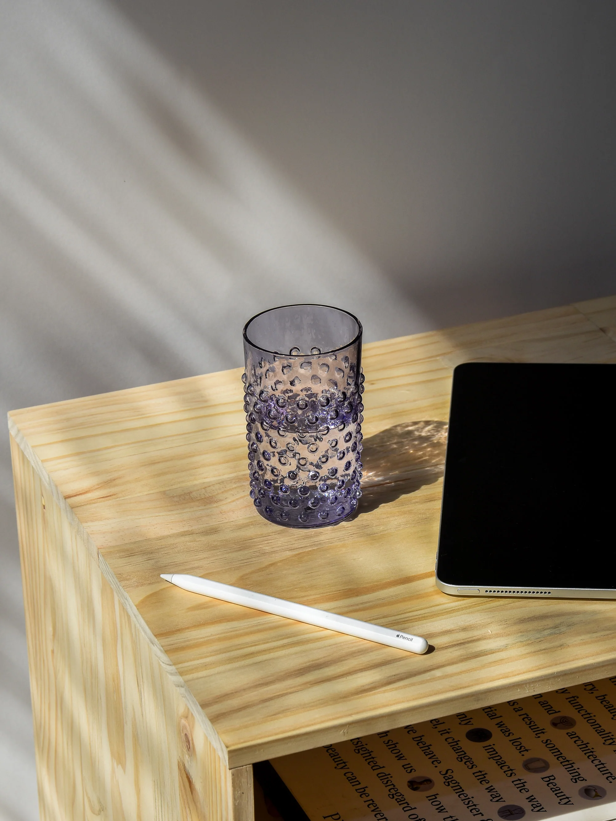 Mundgeblasene Longdrink-Gläser Hobnail, 6er-Set