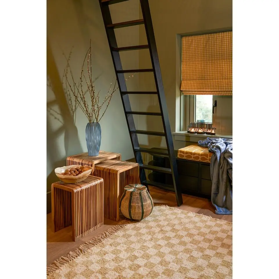 Mica Decorations Yonker Plantentafel - Set van 3 - Bruin