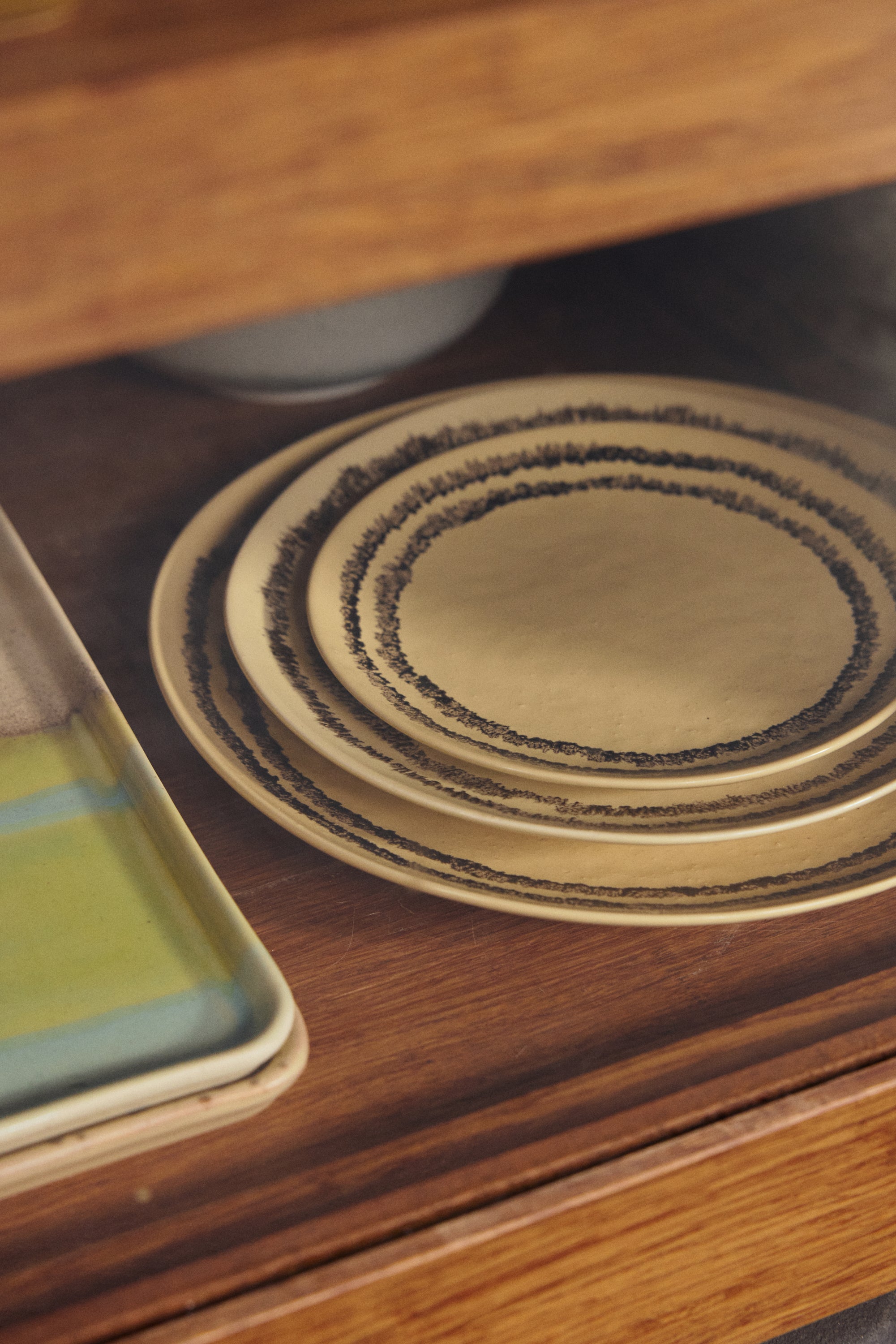 HKliving 70's Ceramics Bord Ø 22 cm - Set van 2 - Vanilla
