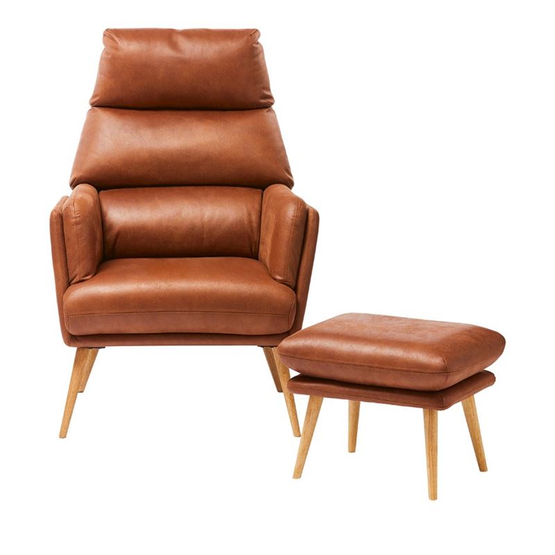 Anderson Brandy 1 Seater Chair & Foot Rest