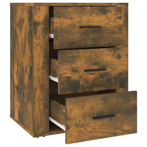 NNEVL Bedside Cabinet Smoked Oak 50x36x60 cm Engineered Wood