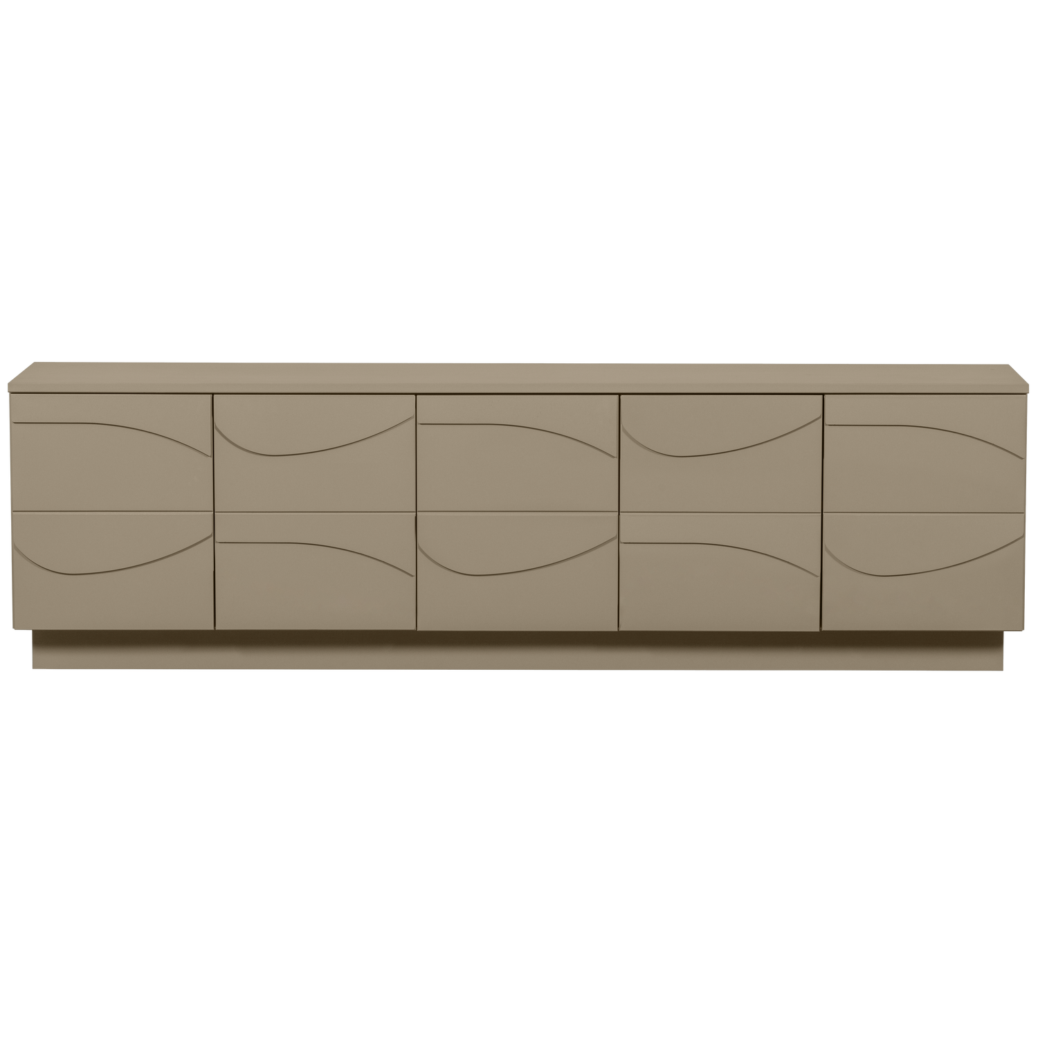 WOOOD tv-meubel Teo - Grenen - Mud - 52x180x40