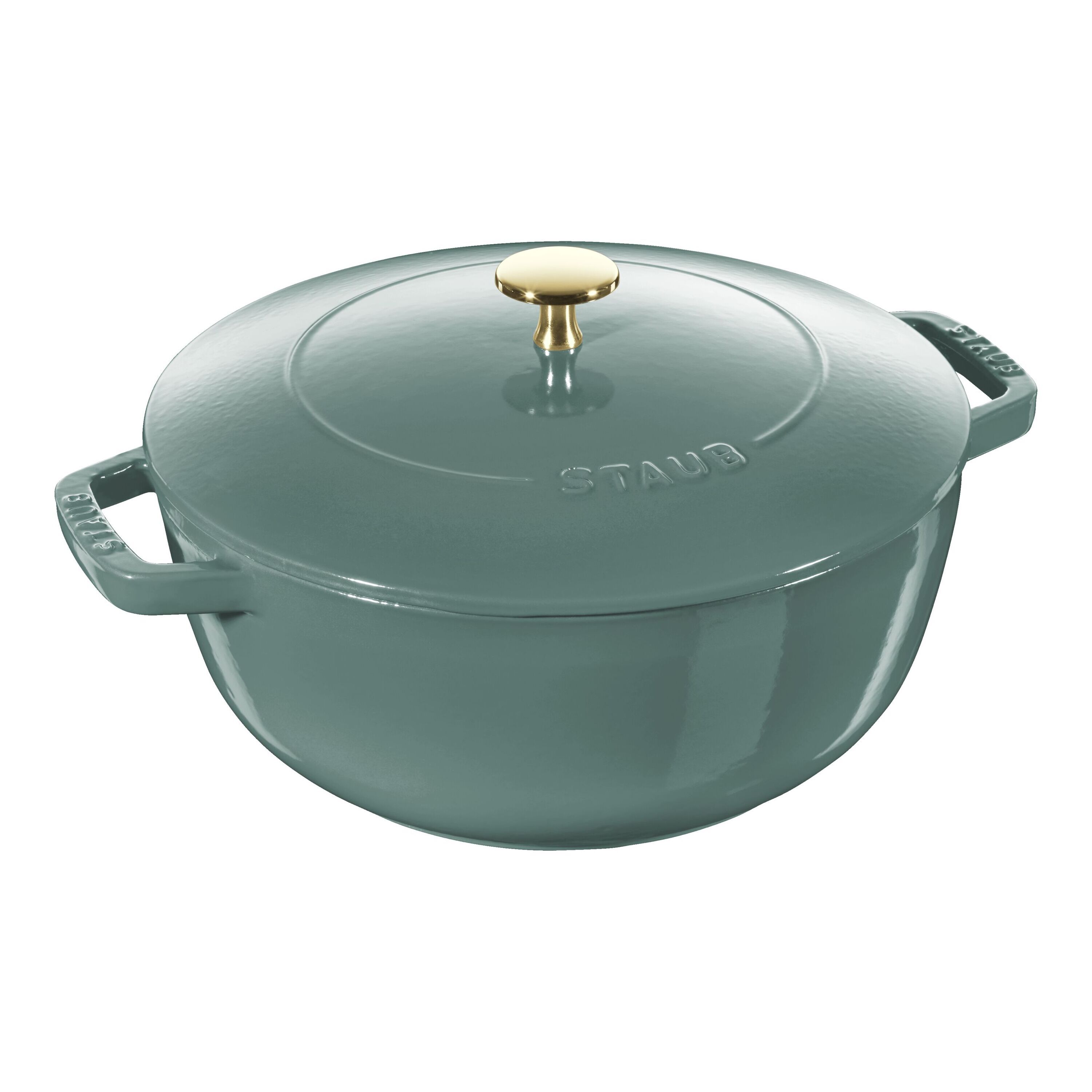 24 cm round Cast iron French oven eucalyptus