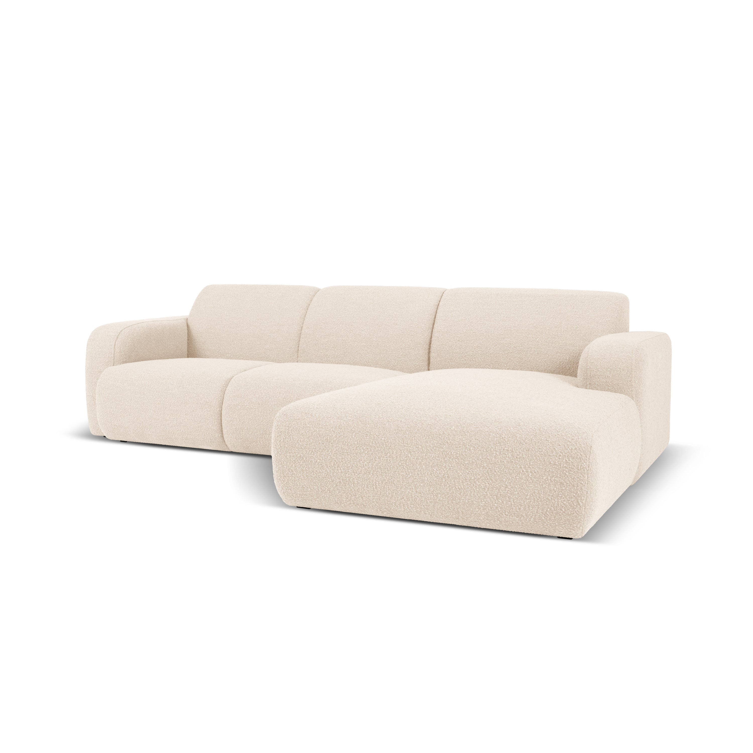 Windsor & Co Lola Hoekbank met Chaise Longue Rechts - Bouclé - Lichtbe