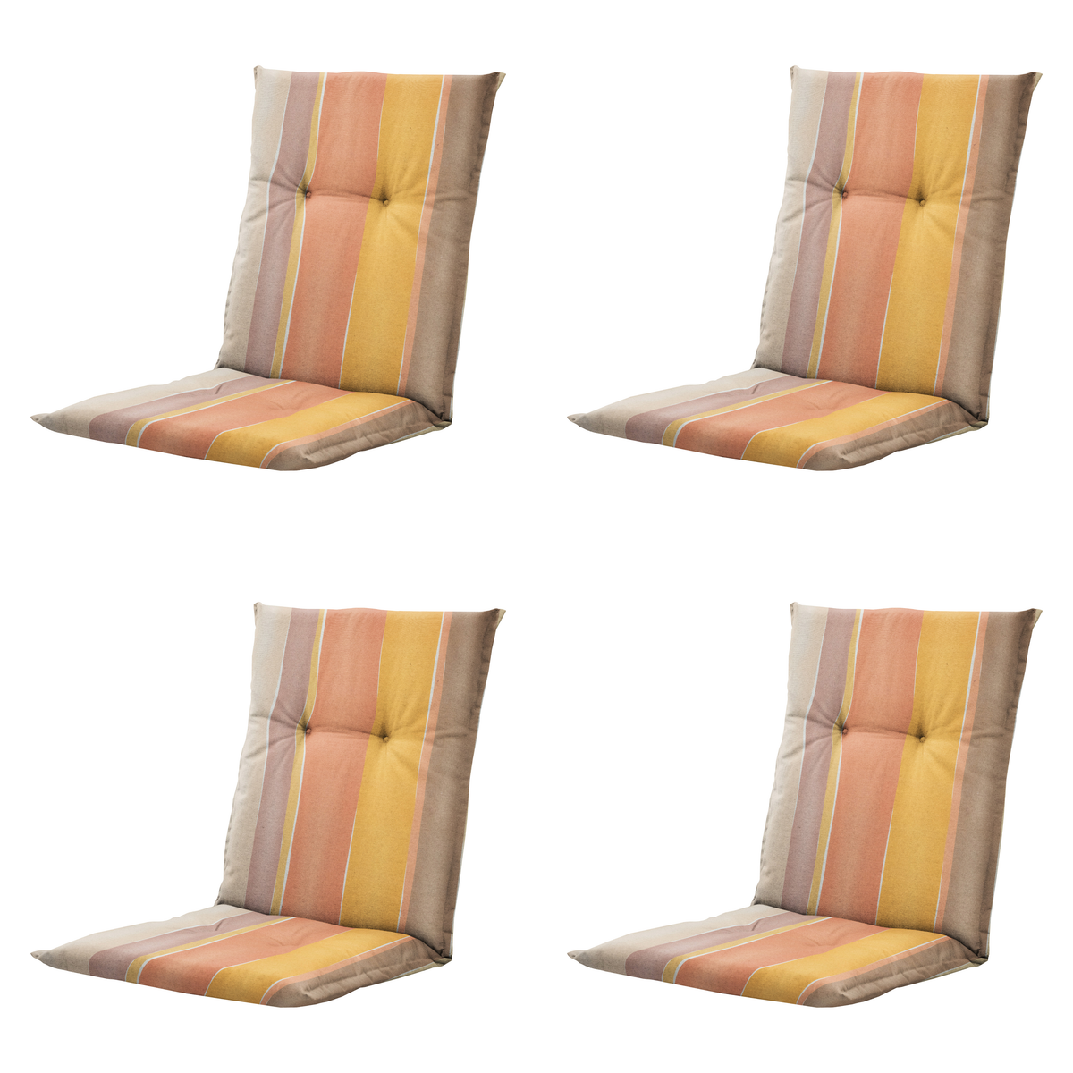 Madison tuinstoelkussen lage rug Nox - mulitkleur - 105x50x6cm - set van 4