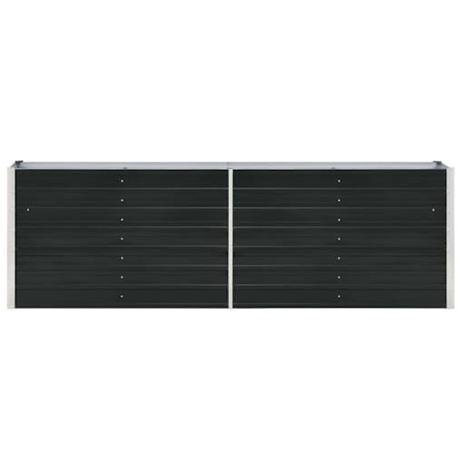 NNEVL Garden Raised Bed Galvanised Steel 240x40x77 cm Anthracite