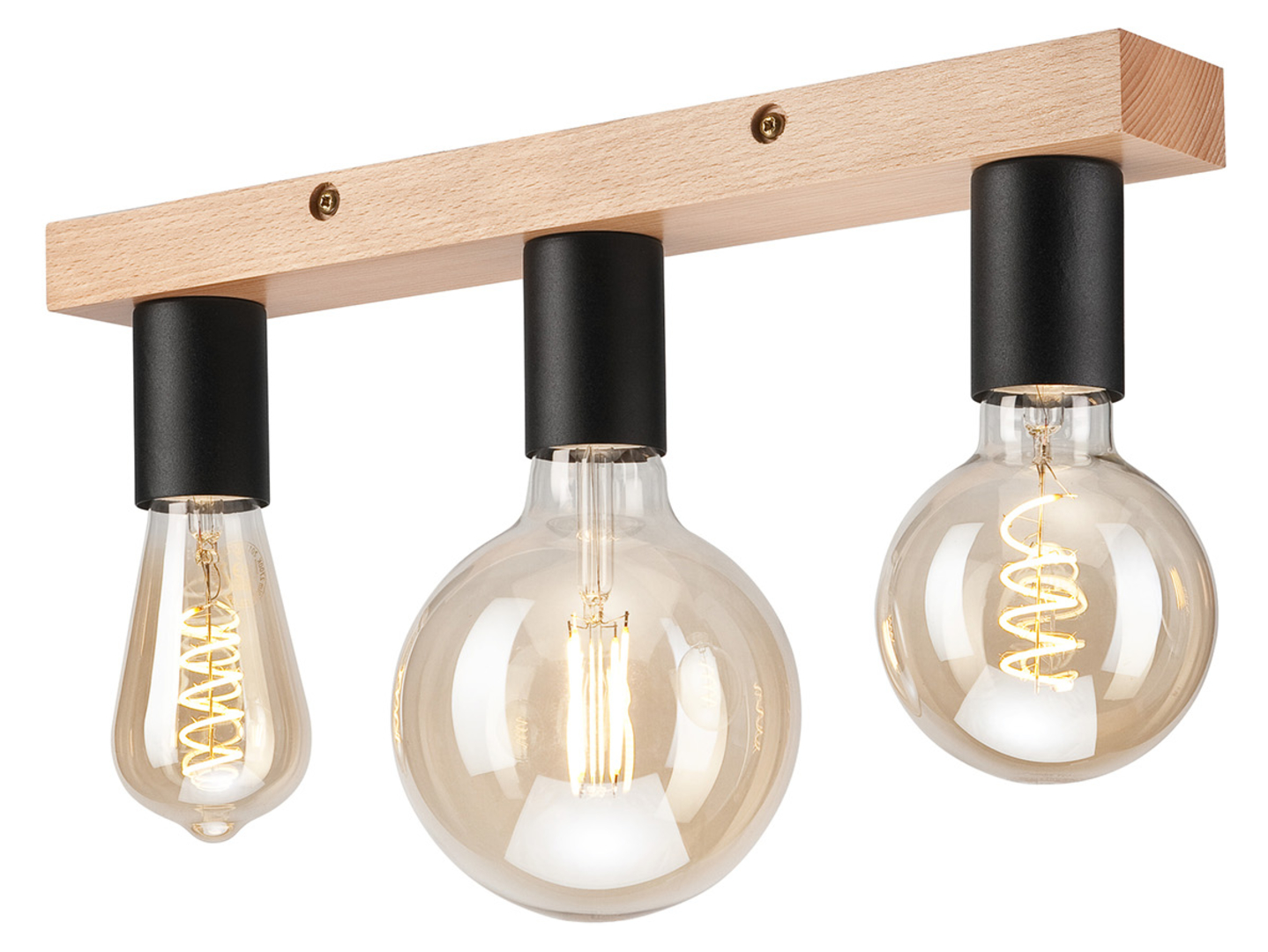 Lampa sufitowa Vito 3-punktowa drewniana beżowa