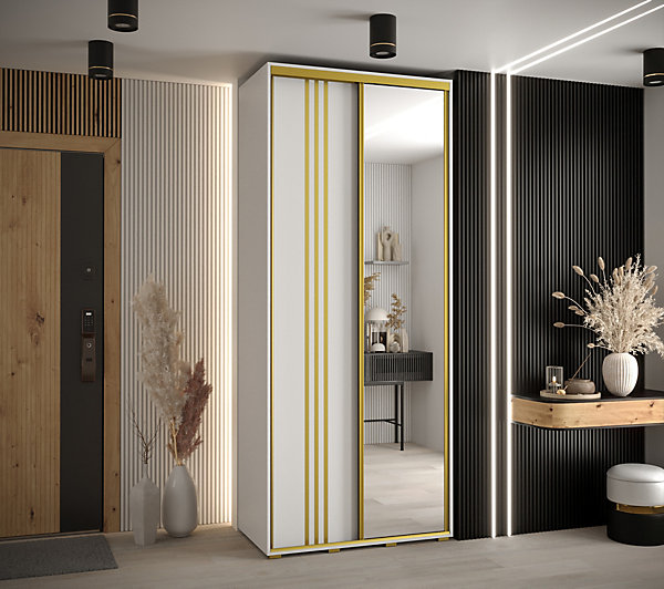 Armoire Davos 7 a portes coulissantes H. 235,2 x L. 110 x P. 45 2 portes