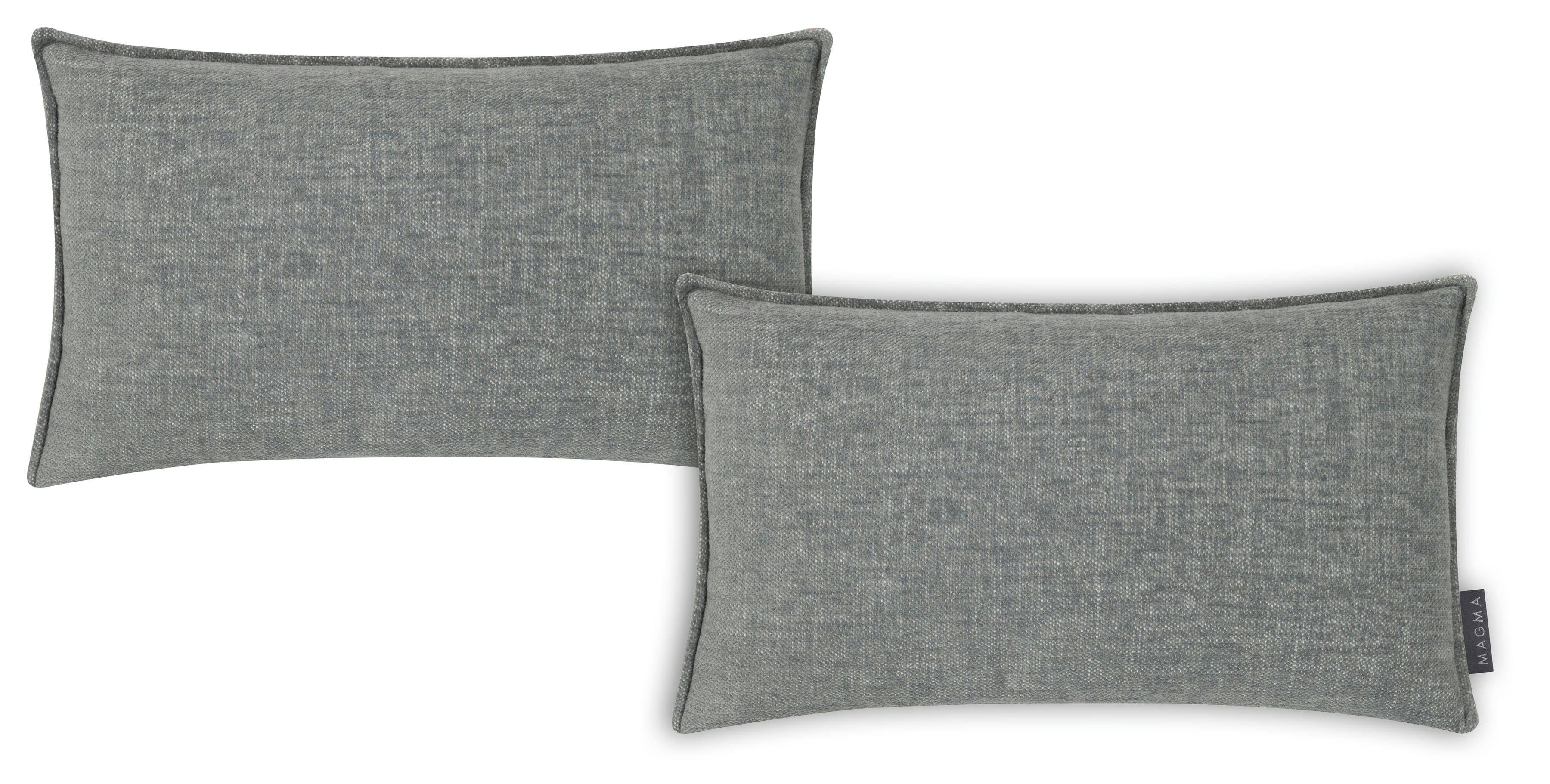 SMOOTHY - Housse de coussin chiné duveteux pétrole polyester- Lot de 2 - 30x50