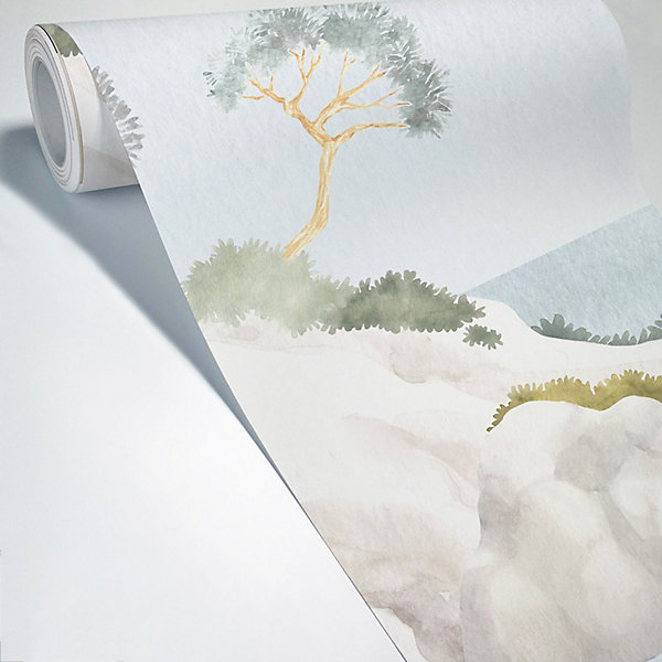 Papier peint panoramique - Calanques - Multicolore - intissé : 150g/m² - 7 lés : 336x270cm