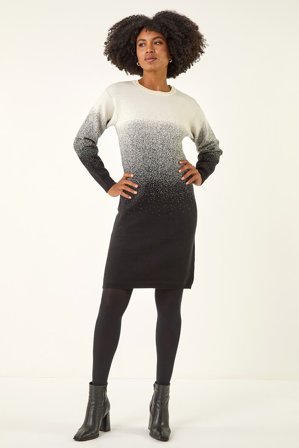 Roman Ombre Knitted Jumper Dress