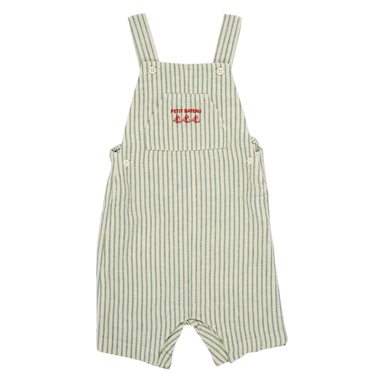 Petit Bateau - SALOPETTE COURTE - White / Green