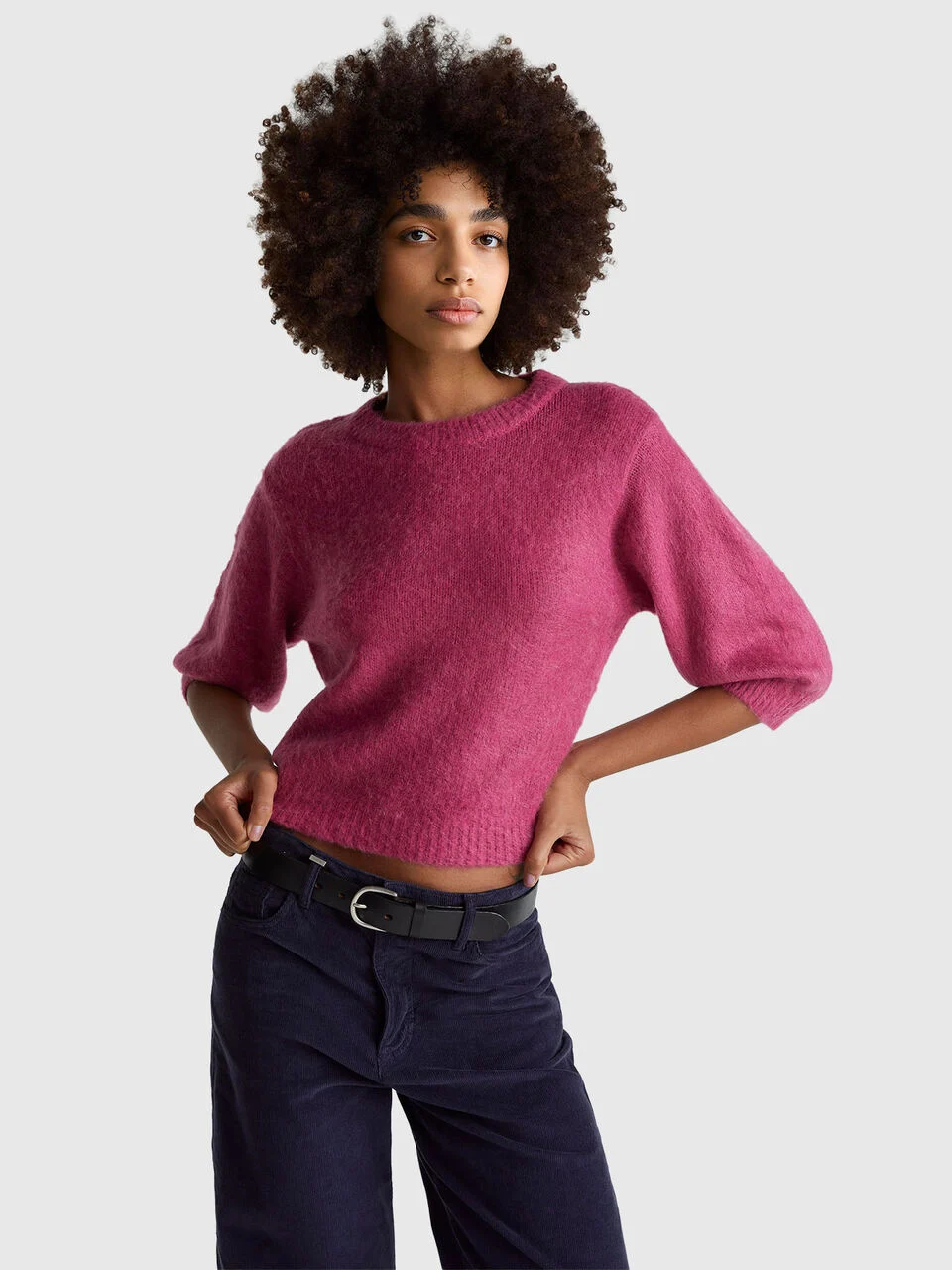 Warm short sleeve sweater