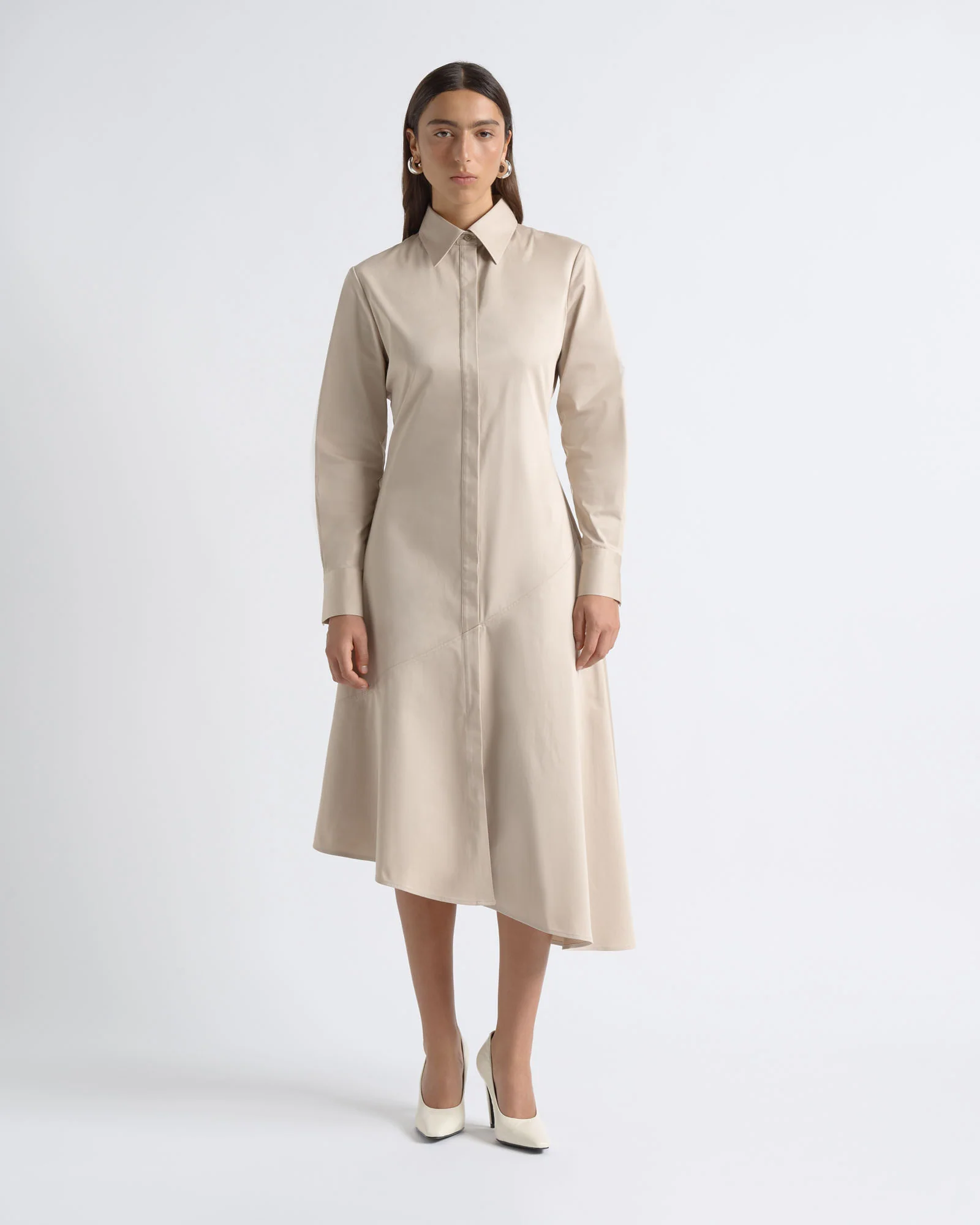 Asymmetric Shirt Dress