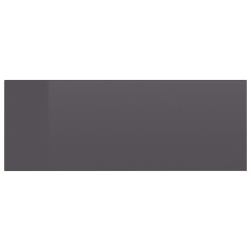 NNEVL Floating Nightstand High Gloss Grey 40x30x15 cm Chipboard