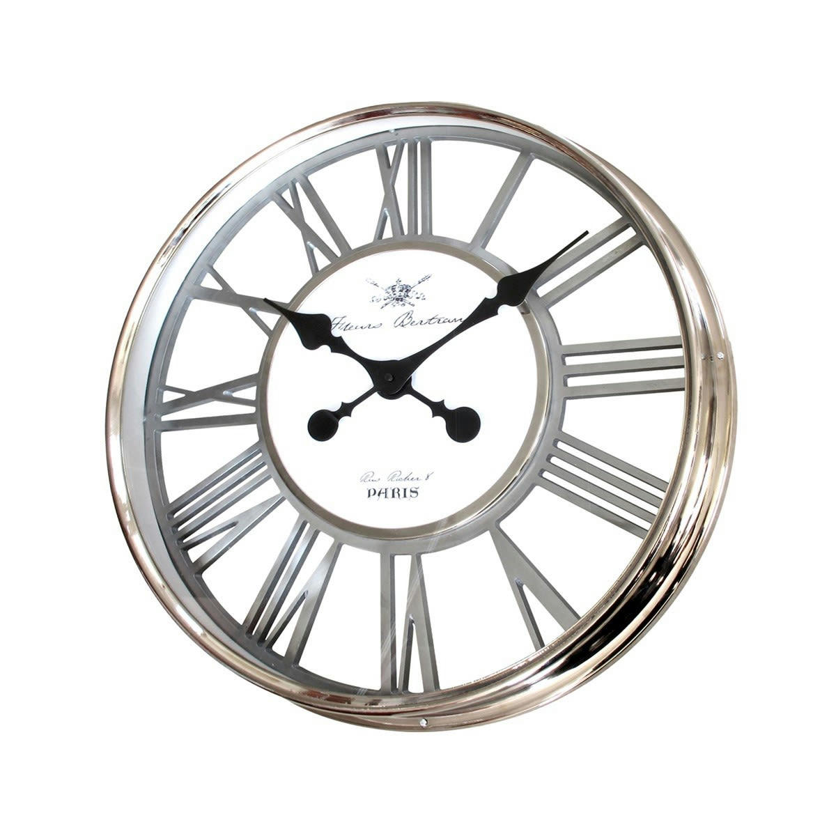 - Horloge chrome ajourée 56cm