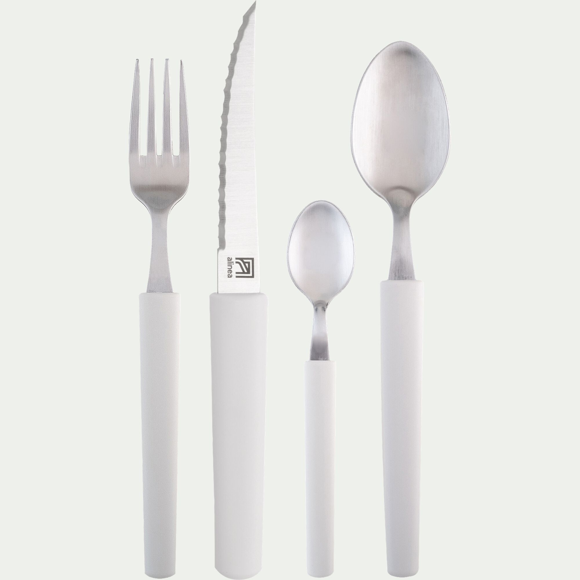 LINE - Fourchette en inox - beige roucas