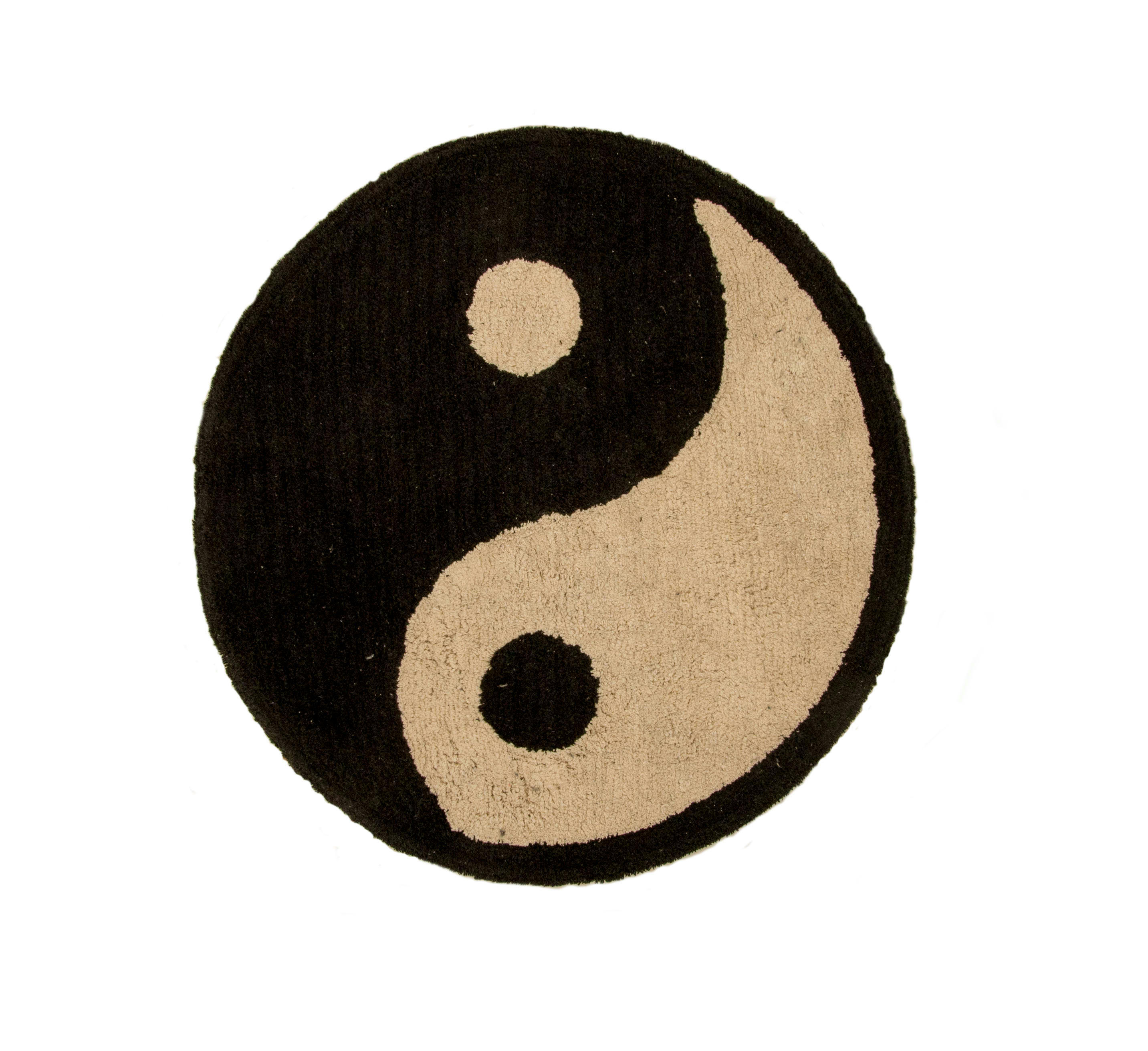 YIN YANG - Tapis en coton imprimé ying yang 140