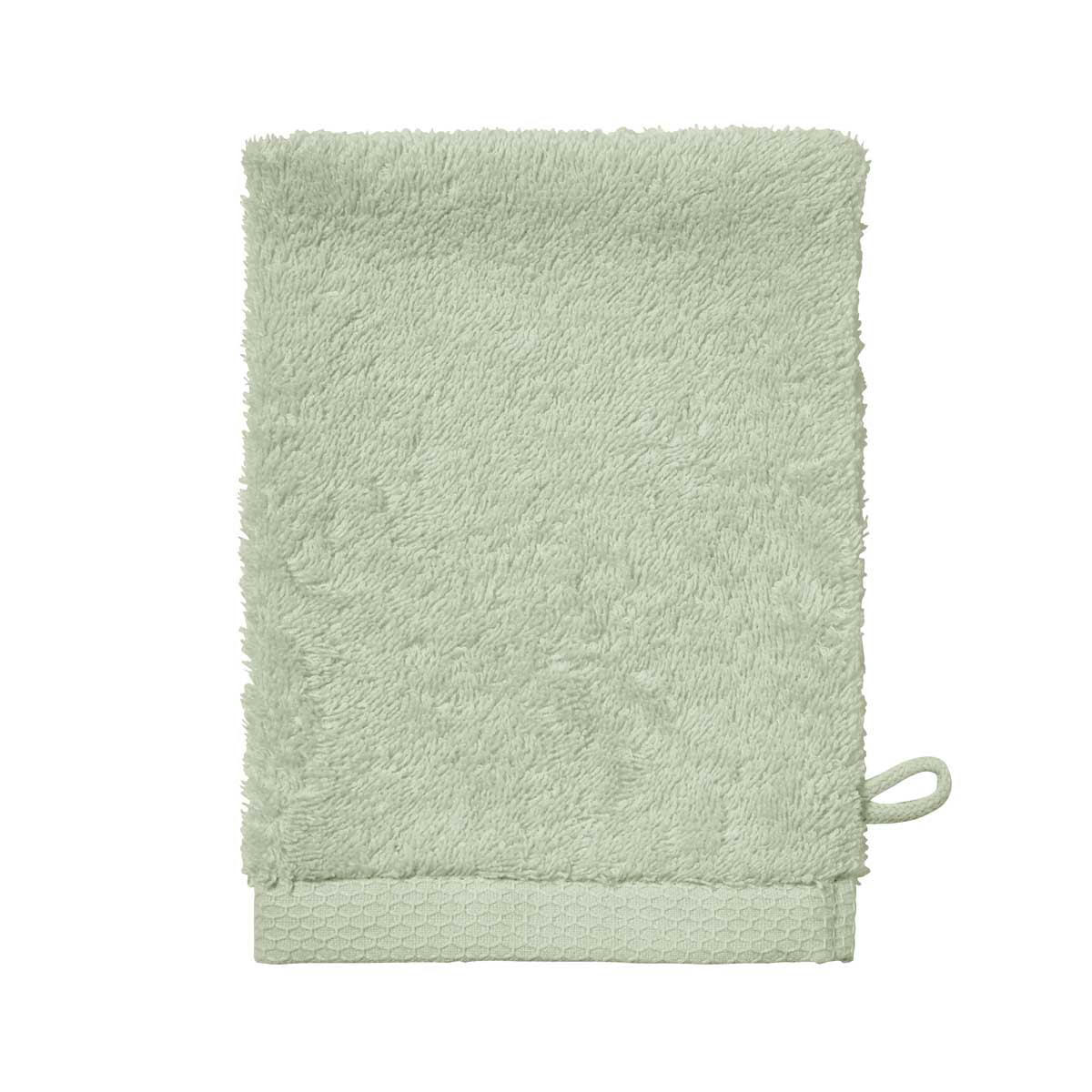AQUA - Gant de toilette en coton sauge 16x21