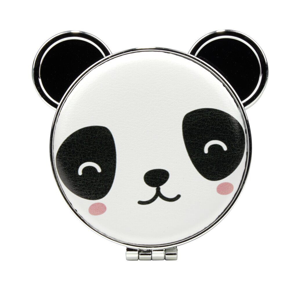 Miroir de poche kawaii panda noir et blanc Ø7,2cm