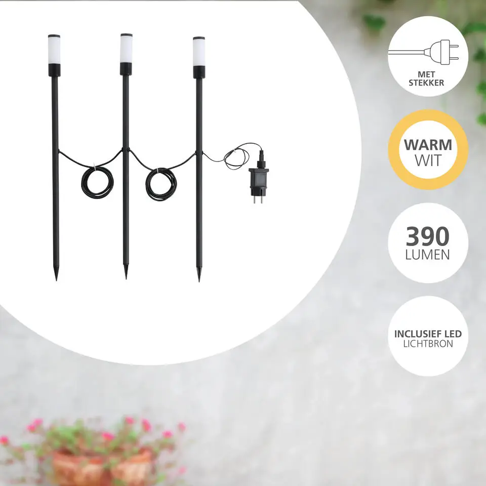 EGLO Zancaro Prikspot - LED - Zwart, Wit