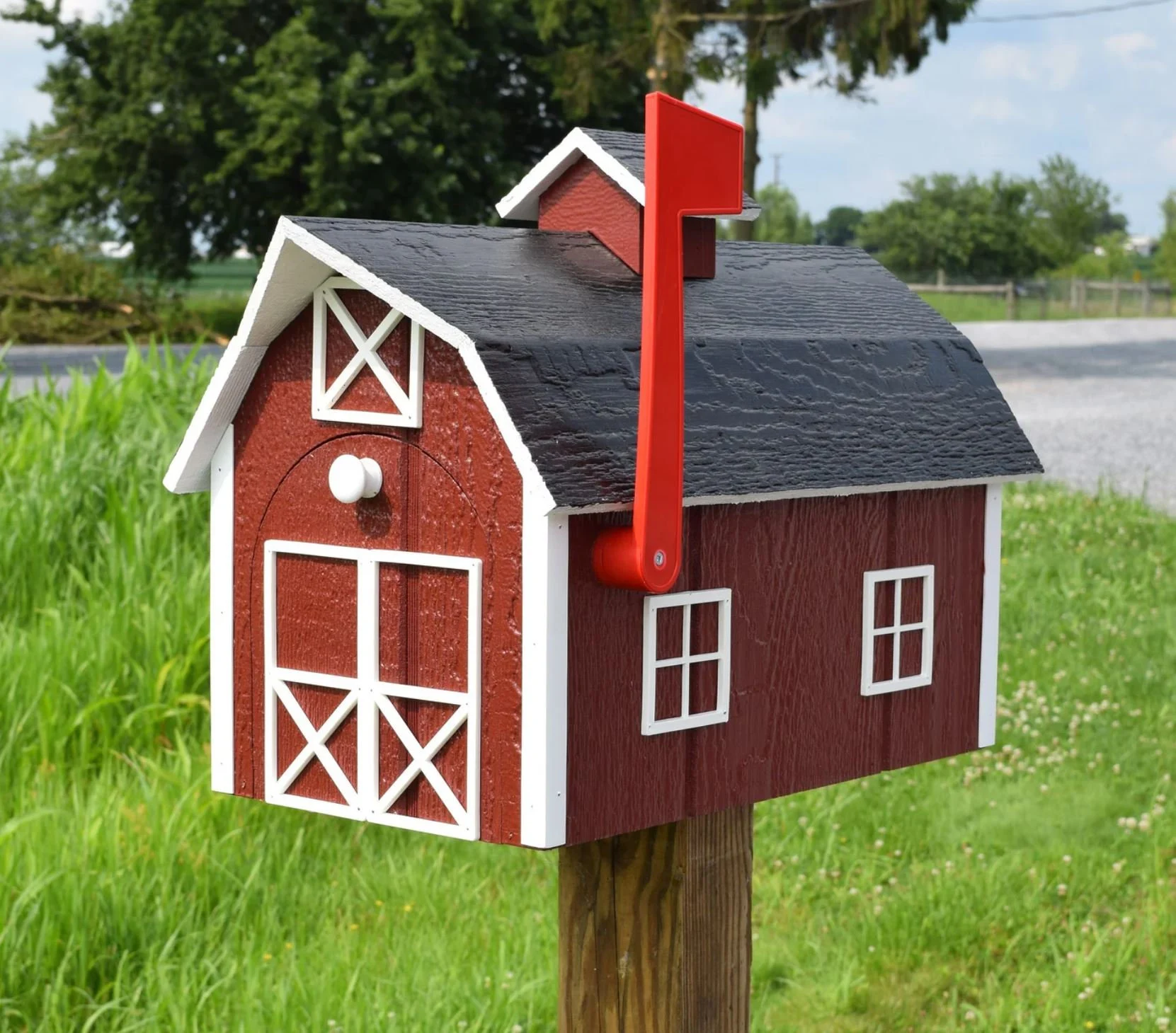 Amish Handmade Barn Mailbox | Made in USA, Wooden