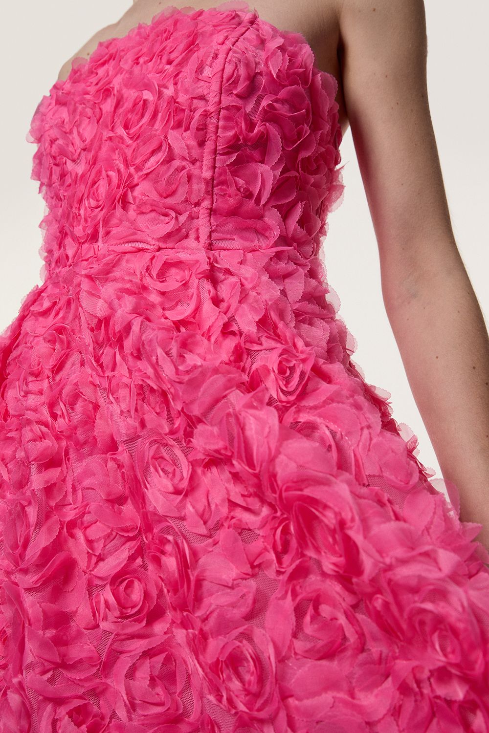 KarenMillen Textured Rosette Prom Maxi Dress