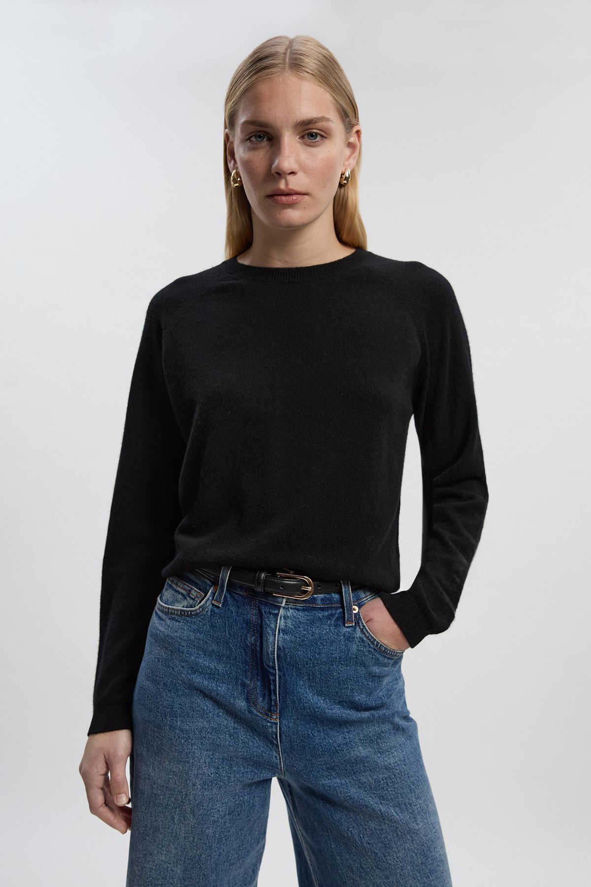 KarenMillen Cashmere Crew Neck Knitted Jumper
