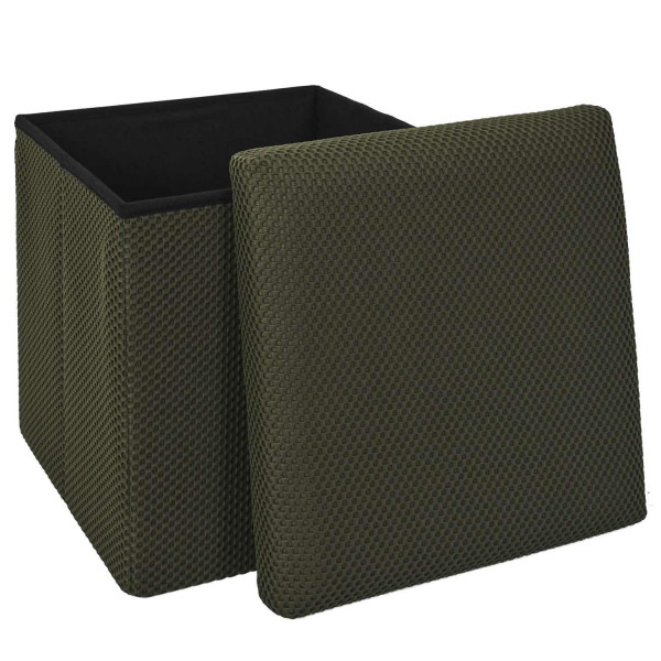 Pufa URBAN BOX Zielona ze Schowkiem 38x38 cm do salonu