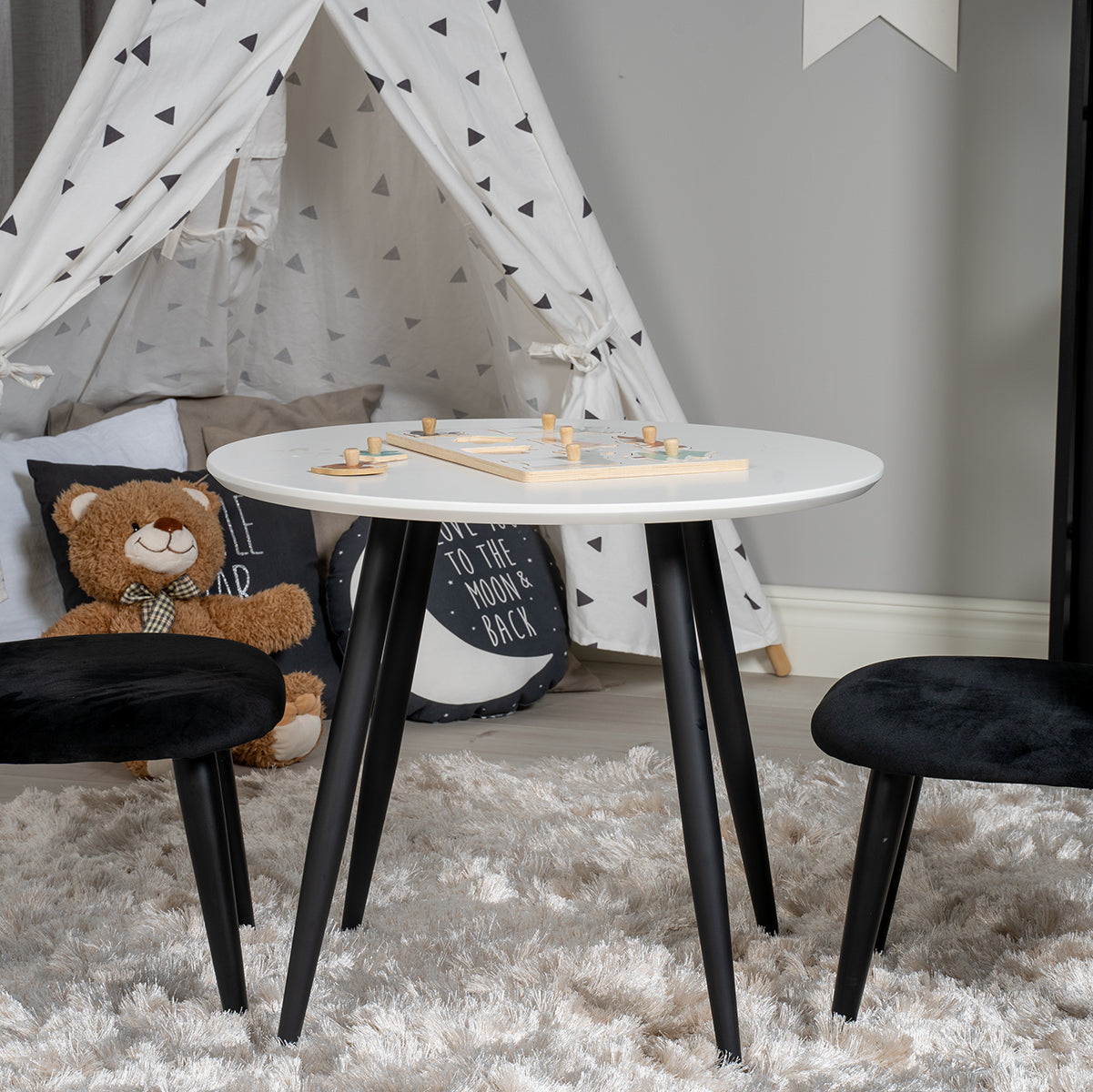 Nest living Bruno ronde kindertafel wit - Ø 60 cm