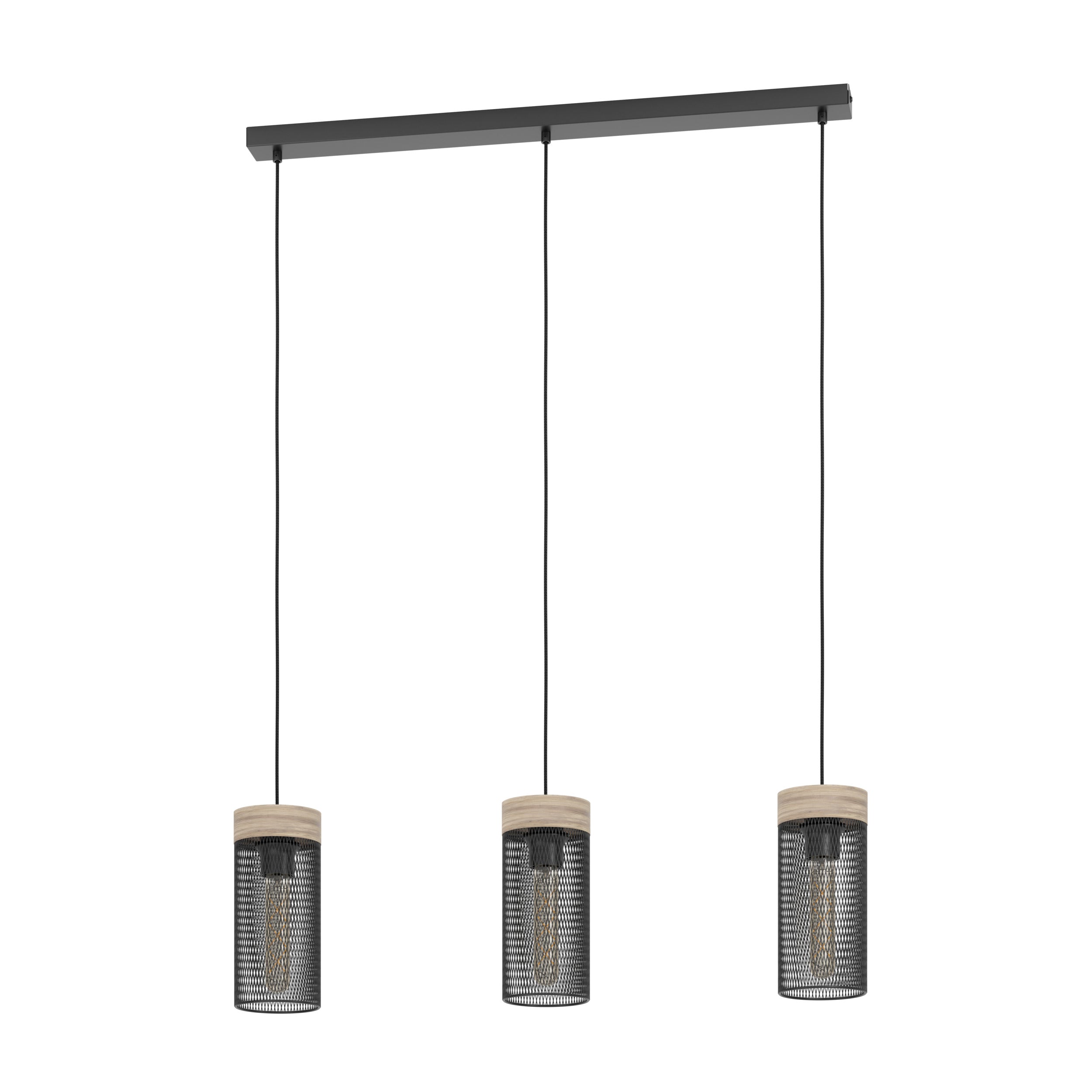 EGLO hanglamp Kilnsdale - e27 - 81 cm - zwart/bruin
