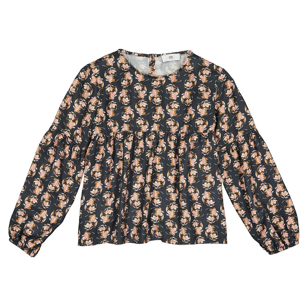 Blouse fluide à manches longues imprimée 3-12 ans