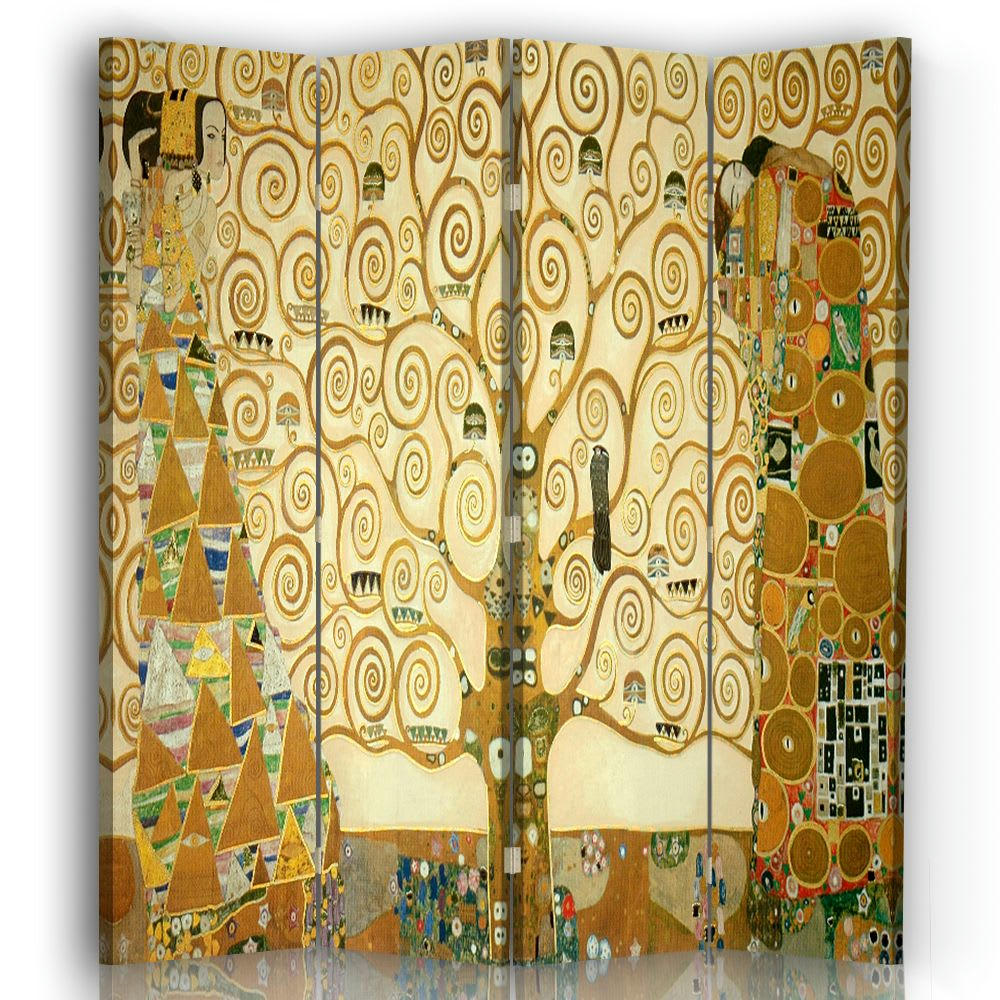 - Paravent - Cloison L'Arbre de Vie - Gustav Klimt 145x180cm (4 volets)