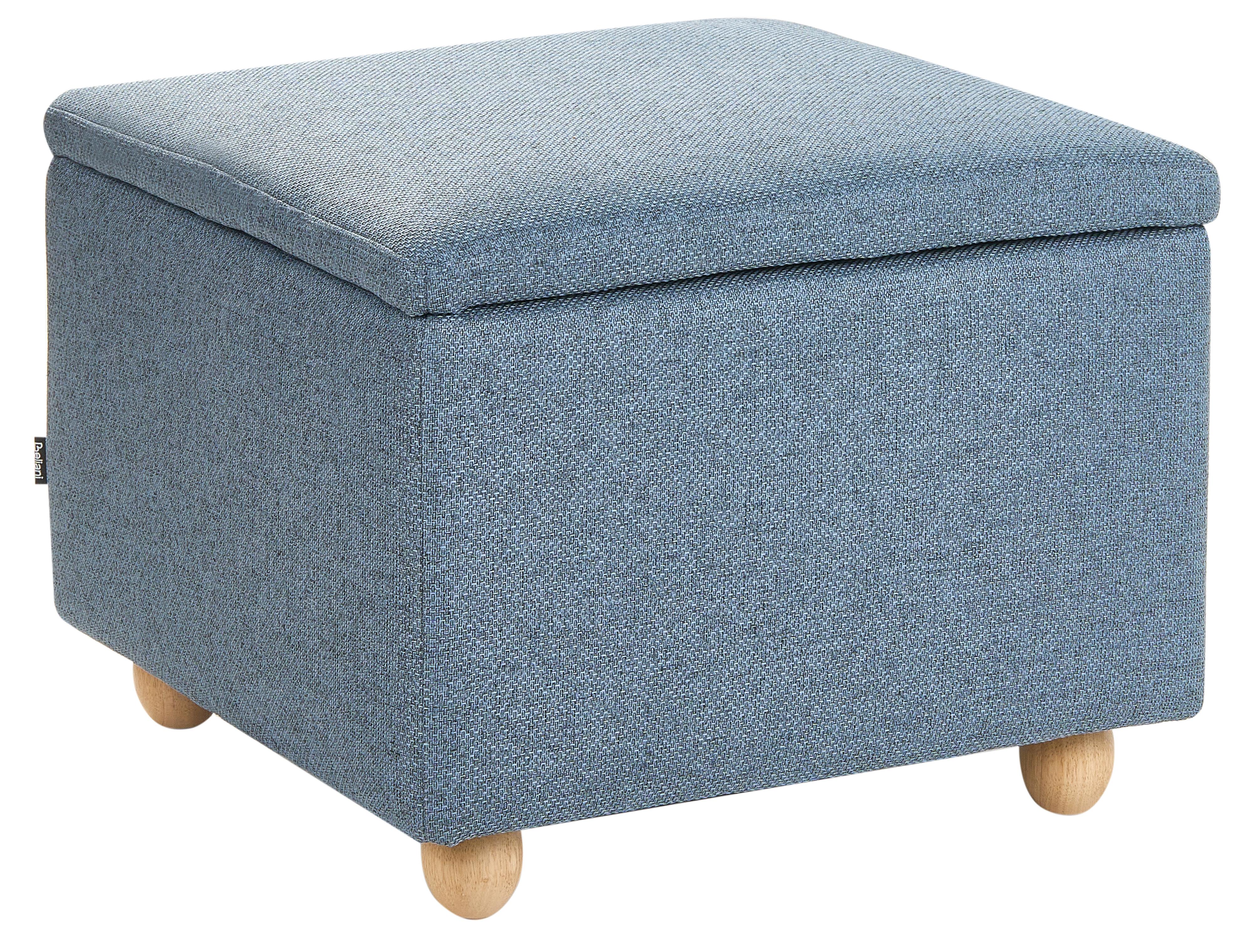 Storage Pouffe FERNDALE Fabric Blue