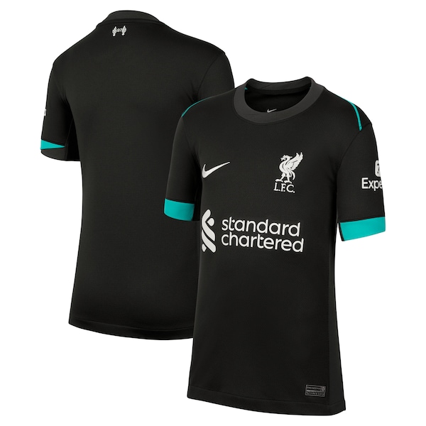 Liverpool Nike Youth 2024/25 Away Replica Blank Jersey - Forest Green