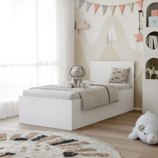 Łóżko dziecięce SIMPLE z materacem | 90x200 Białe