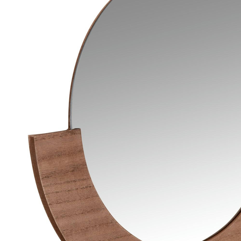 ZURICH - Miroir en bois de peuplier marron 42x37