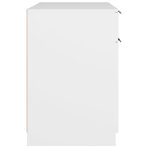 NNEVL Desk White 100x50x75 cm Engineered Wood