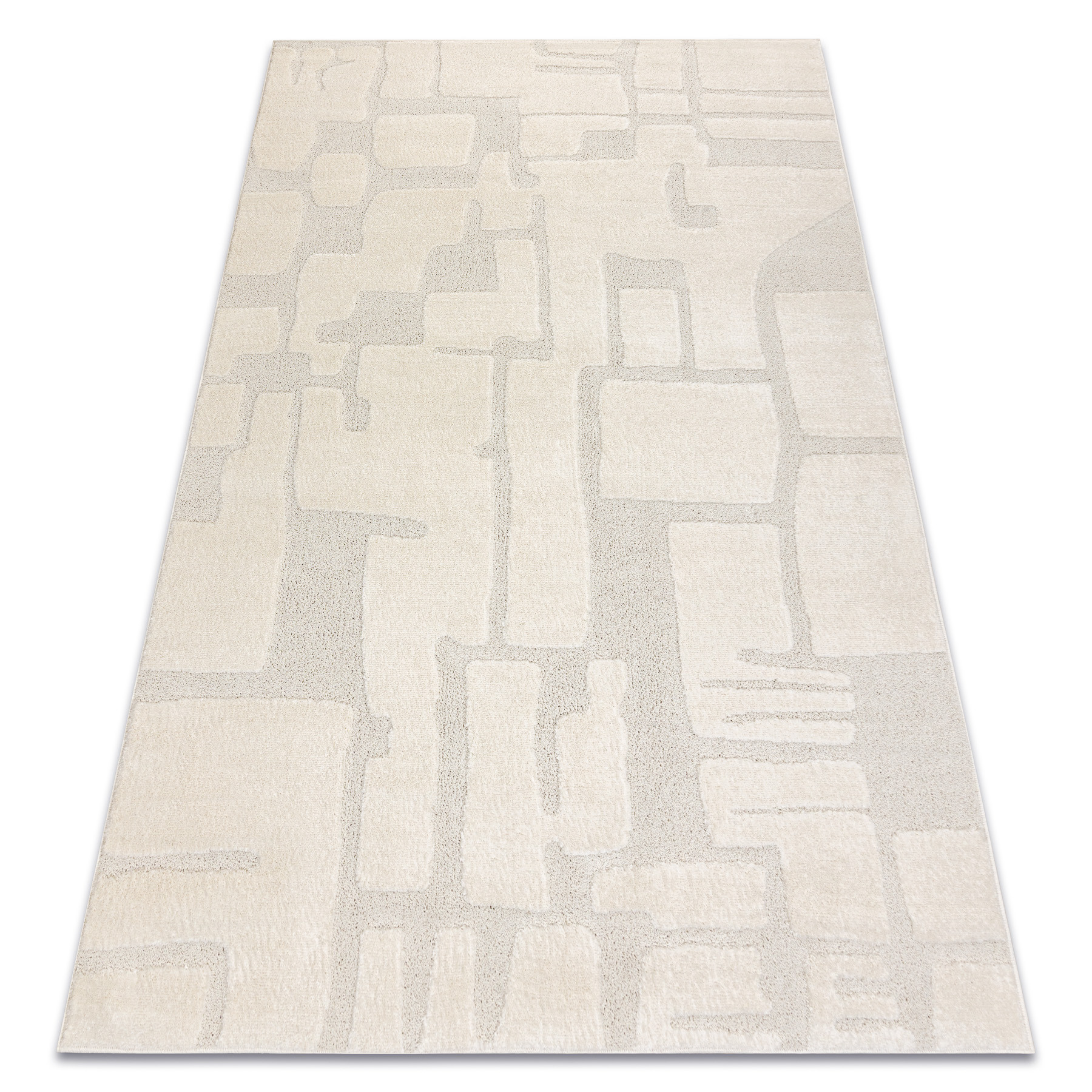 Dywan DUNE 2527 krem - Kamienie, strukturalny 80x150 cm